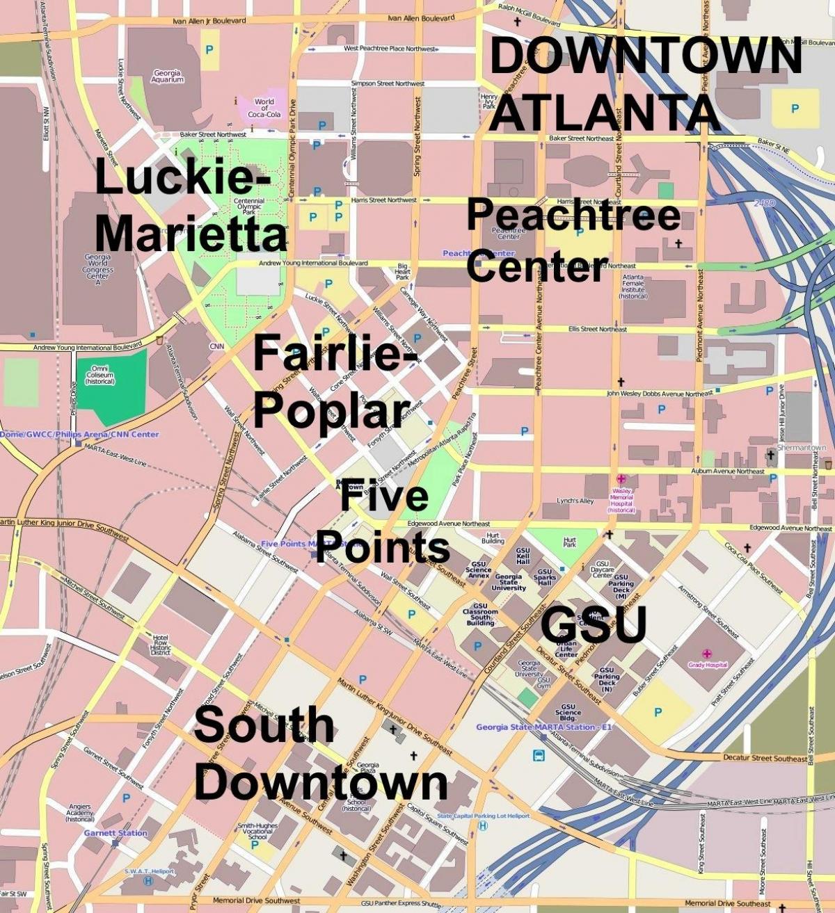 แผนที่ของเมืองแอตแลนต้า