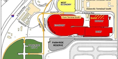 แอตแลนต้า Hartsfield สนามบินจอดรถบนแผนที่